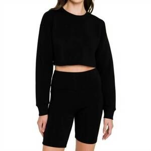 NEW GREY LAB cropped sweatshirt in black